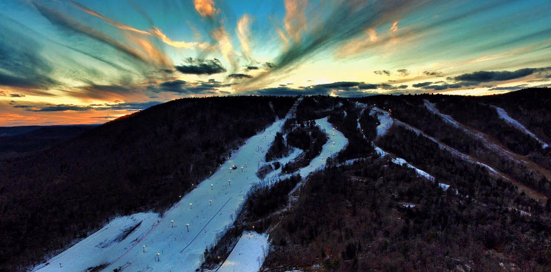 Skiing Near Ticonderoga Downhill Cross Country